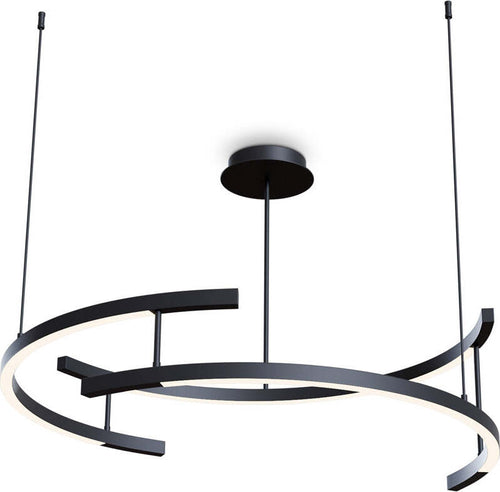 Lampadario-A-Sospensione-Moderno-Line-Alluminio-Nero-3-Luci-Led-52W