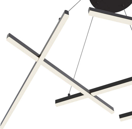 Lampadario-A-Sospensione-Moderno-Line-Alluminio-Nero-6-Luci-Led-79W