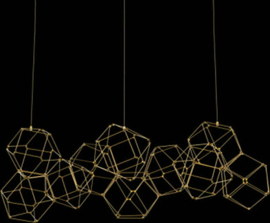 Lampadario-A-Sospensione-Moderno-Lucciola-Metallo-Oro-Led-48W-10-Esagoni