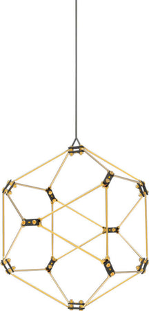 Lampadario-A-Sospensione-Moderno-Lucciola-Metallo-Oro-Led-Integrato-4,8W