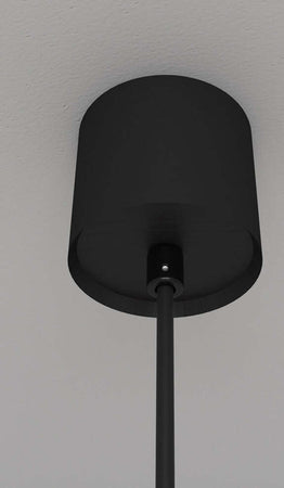 Lampadario-A-Sospensione-Moderno-Luna-Alluminio-Nero-Led-Integrato-5W-Calda