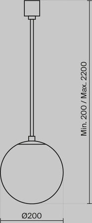 Lampadario-A-Sospensione-Moderno-Luna-Alluminio-Nero-Led-Integrato-5W-Calda