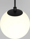 Lampadario-A-Sospensione-Moderno-Luna-Alluminio-Nero-Luce-Led-Integrato-5W-Calda