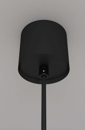 Lampadario-A-Sospensione-Moderno-Luna-Alluminio-Nero-Luce-Led-Integrato-5W-Calda