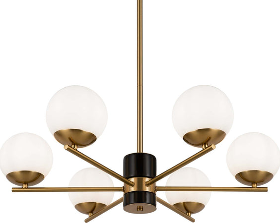 Lampadario-A-Sospensione-Moderno-Marble-Metallo-Ottone-Vetro-6-Luci-E27-60W