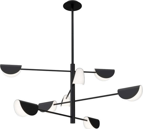 Lampadario-A-Sospensione-Moderno-Mollis-Metallo-Nero-Acrilico-8-Luci-G9-7W