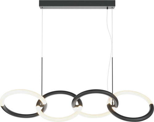 Lampadario-A-Sospensione-Moderno-Node-Metallo-Nero-4-Luci-Led-40W