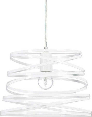 Lampadario-A-Sospensione-Moderno-Paralume-Metallo-A-Vortice-Traforato-Bianco-A08