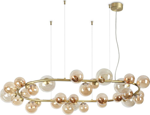 Lampadario-A-Sospensione-Moderno-Perlage-Metallo-Ottone-30-Luci-G9-15W-3000K
