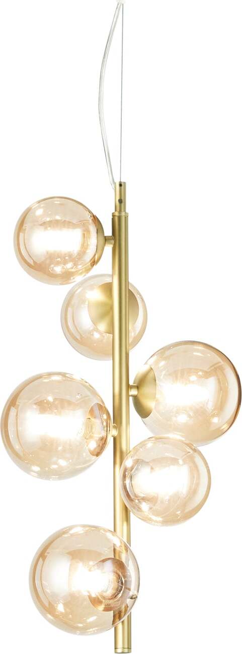 Lampadario-A-Sospensione-Moderno-Perlage-Metallo-Ottone-6-Luci-G9-15W-3000K
