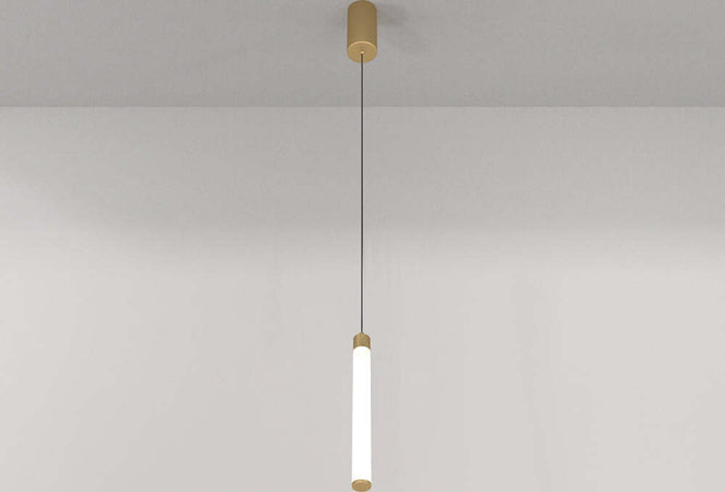 Lampadario-A-Sospensione-Moderno-Ray-Alluminio-Oro-Luce-Led-Integrato-10W