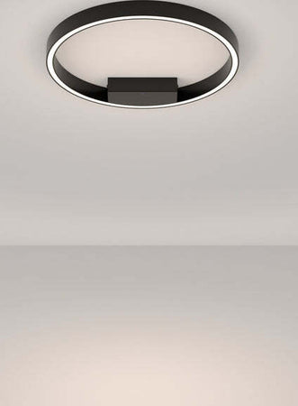 Lampadario-A-Sospensione-Moderno-Rim-Alluminio-Nero-1-Luce-Led-25W