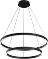Lampadario-A-Sospensione-Moderno-Rim-Alluminio-Nero-2-Led-88W