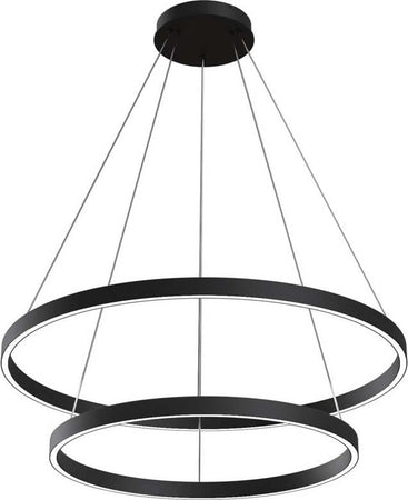 Lampadario-A-Sospensione-Moderno-Rim-Alluminio-Nero-2-Led-88W