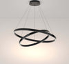 Lampadario-A-Sospensione-Moderno-Rim-Alluminio-Nero-2-Led-88W