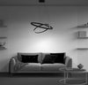Lampadario-A-Sospensione-Moderno-Rim-Alluminio-Nero-2-Led-88W