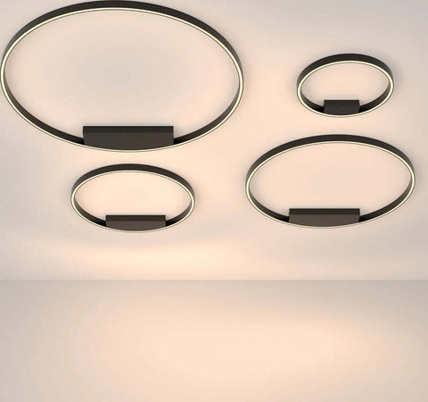 Lampadario-A-Sospensione-Moderno-Rim-Alluminio-Nero-2-Luci-Led-25W