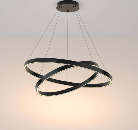 Lampadario-A-Sospensione-Moderno-Rim-Alluminio-Nero-2-Luci-Led-88W