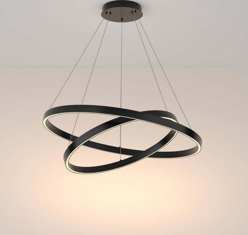 Lampadario-A-Sospensione-Moderno-Rim-Alluminio-Nero-2-Luci-Led-88W