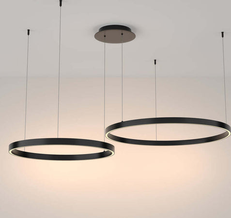 Lampadario-A-Sospensione-Moderno-Rim-Alluminio-Nero-2-Luci-Led-88W