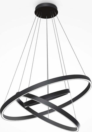 Lampadario-A-Sospensione-Moderno-Rim-Alluminio-Nero-3-Luci-Led-115W