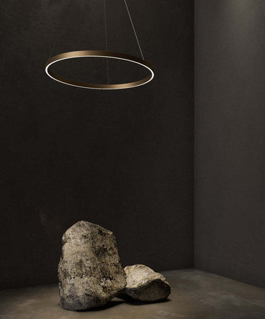 Lampadario-A-Sospensione-Moderno-Rim-Alluminio-Ottone-1-Led-37W