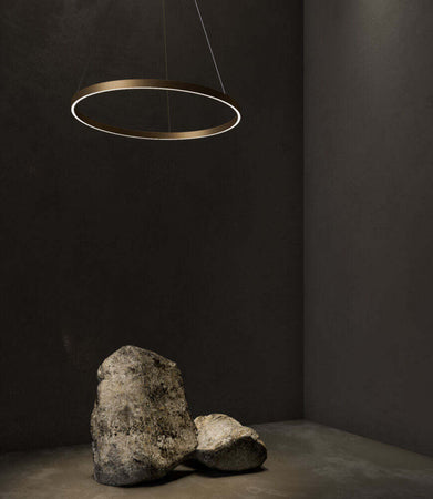 Lampadario-A-Sospensione-Moderno-Rim-Alluminio-Ottone-1-Led-51W