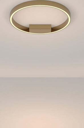 Lampadario-A-Sospensione-Moderno-Rim-Alluminio-Ottone-1-Luce-Led-25W