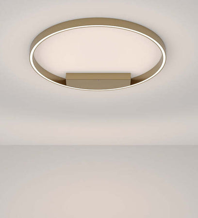 Lampadario-A-Sospensione-Moderno-Rim-Alluminio-Ottone-1-Luce-Led-37W
