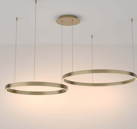 Lampadario-A-Sospensione-Moderno-Rim-Alluminio-Ottone-2-Luci-Led-88W