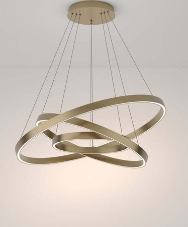 Lampadario-A-Sospensione-Moderno-Rim-Alluminio-Ottone-3-Led-115W