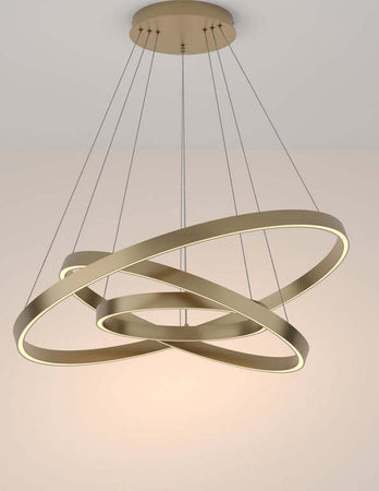 Lampadario-A-Sospensione-Moderno-Rim-Alluminio-Ottone-3-Luci-Led-115W
