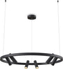 Lampadario-A-Sospensione-Moderno-Satellite-Metallo-Nero-Acrilico-6-Luci-Led-42W