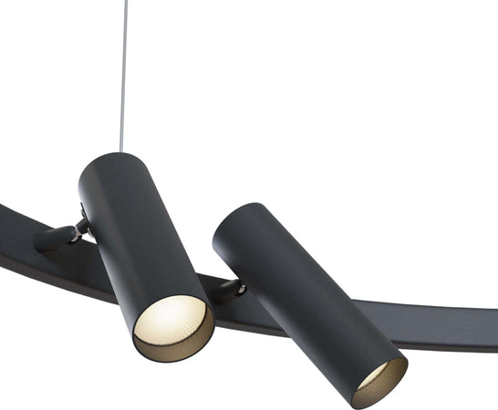 Lampadario-A-Sospensione-Moderno-Satellite-Metallo-Nero-Acrilico-6-Luci-Led-42W