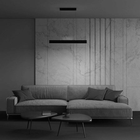 Lampadario-A-Sospensione-Moderno-Step-Metallo-Nero-Luce-Led-Integrato-23W-Fredda