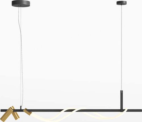 Lampadario-A-Sospensione-Moderno-Tau-Alluminio-Nero-Luce-Led-30W