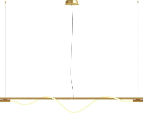 Lampadario-A-Sospensione-Moderno-Tau-Alluminio-Oro-Luce-Led-21W