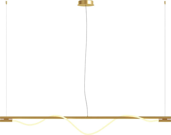 Lampadario-A-Sospensione-Moderno-Tau-Alluminio-Oro-Luce-Led-21W