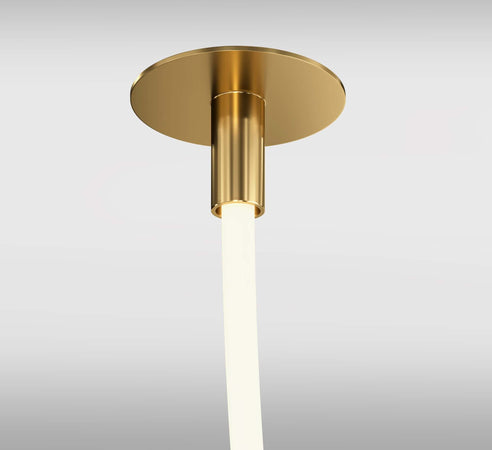 Lampadario-A-Sospensione-Moderno-Tau-Alluminio-Oro-Luce-Led-40W