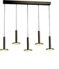 Lampadario-A-Sospensione-Moderno-Tua-Metallo-Lgp-Nero-5-Led-45W-Doppia-Emissione