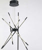 Lampadario-A-Sospensione-Moderno-Tubular-12-Luci-Metallo-Nero-Opaco-Led-60W