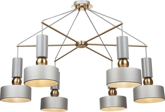 Lampadario-A-Sospensione-Moderno-Void-Metallo-Grigio-Acrilico-6-Luci-E14-40W