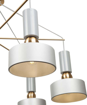 Lampadario-A-Sospensione-Moderno-Void-Metallo-Grigio-Acrilico-6-Luci-E14-40W