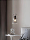 Lampadario-A-Sospensione-Paralume-In-Metallo-E-Vetro-Porta-Lampadina-E27-Moderno-Universo