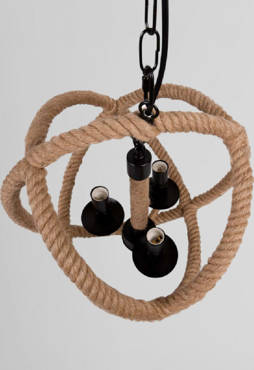 Lampadario A Sospensione Rustico Industriale E14 Sfera In Corda Metallo B55-3 Casa, arredamento e bricolage > Illuminazione da interno > Lampadari Trade Shop italia - Napoli, Commerciovirtuoso.it