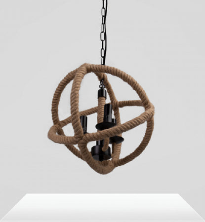 Lampadario A Sospensione Rustico Industriale E14 Sfera In Corda Metallo B55-3 Casa, arredamento e bricolage > Illuminazione da interno > Lampadari Trade Shop italia - Napoli, Commerciovirtuoso.it