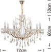 Lampadario A Sospensione Soffitto Classico 8 Bracci E14 Effetto Cristallo A60-8 Casa, arredamento e bricolage > Illuminazione da interno > Lampadari Trade Shop italia - Napoli, Commerciovirtuoso.it
