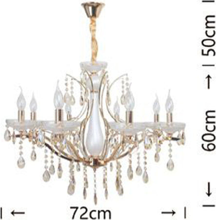 Lampadario A Sospensione Soffitto Classico 8 Bracci E14 Effetto Cristallo A60-8 Casa, arredamento e bricolage > Illuminazione da interno > Lampadari Trade Shop italia - Napoli, Commerciovirtuoso.it