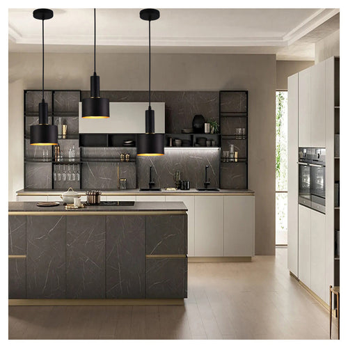 Lampadario A Sospensione Soffitto E27 Lampada Pendente Minimal Per Cucina Isola Snack A22