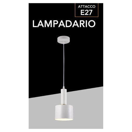 Lampadario A Sospensione Soffitto E27 Lampada Pendente Minimal Per Cucina Isola Snack A22